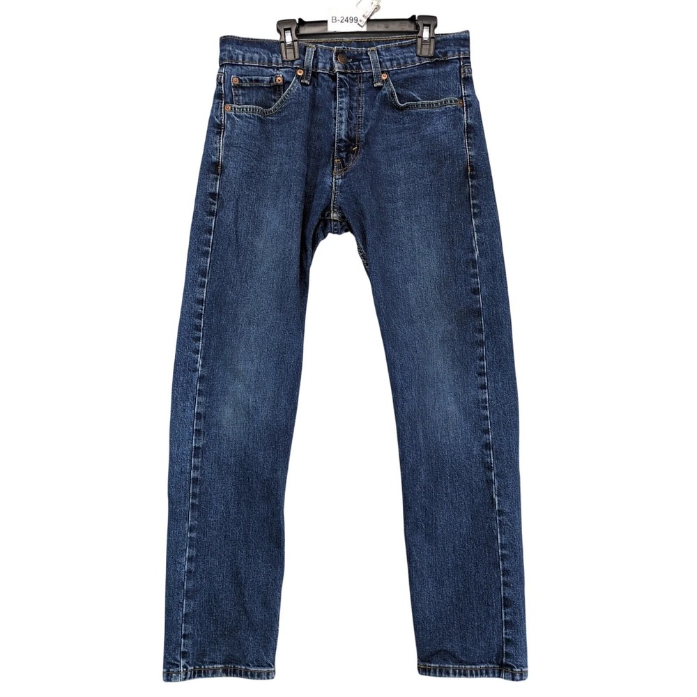 Levi's 505 Blue Straight Leg Jeans Mens 31x29" Dark Wash Workwear Classic Casual